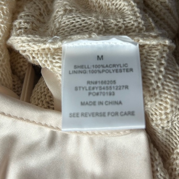 NEW Lucky Brand Crochet Knit Tank Dress Medium Feminine Lightweight FLAW - Picture 10 of 11